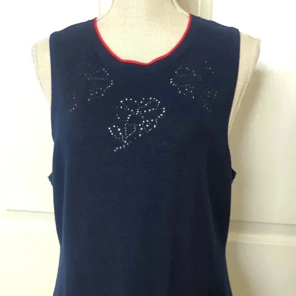 Rag & Bone Navy and red Sleeveless Knit Dress - Picture 6 of 8